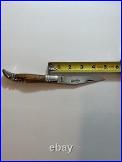 Vintage Laguiole Steel Pocket Hunting Camping Outdoor Fishing Knife W. Corkscrew