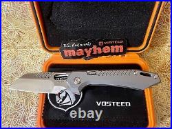 Vosteed Mayhem #098 Top Liner Lock 3.3 M390 Sheepsfoot Blade & Titanium Hndle