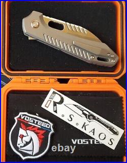 Vosteed RSKAOS Top Liner Lock (3.3 M390 Wharncliffe Blade & Titanium Handle)