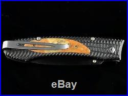WILLIAM HENRY E6-2 Pocket Knife Elder Burl D2 Steel