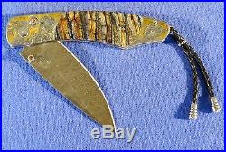 William Henry Knife Hand Engraved Bolsters With Mammoth Fossil B12'kenya