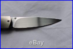 WILLIAM HENRY Lancet T-10-AB Amber Bone POCKET KNIFE Blade ATS 34 with display