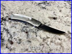 WILLIAM HENRY Pocket Knife USA with Sheath Mother Of Pearl Very Good Condition