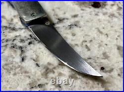 WILLIAM HENRY Pocket Knife USA with Sheath Mother Of Pearl Very Good Condition