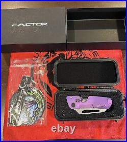 WINTERBLADE FACTOR B3 PURPLE STONEWASHED M390 BLADE With TIMASCUS CLIP BNIB EDC