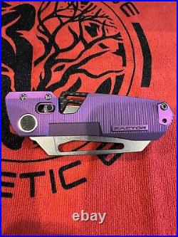 WINTERBLADE FACTOR B3 PURPLE STONEWASHED M390 BLADE With TIMASCUS CLIP BNIB EDC