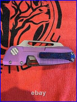 WINTERBLADE FACTOR B3 PURPLE STONEWASHED M390 BLADE With TIMASCUS CLIP BNIB EDC