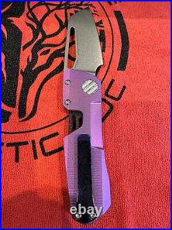 WINTERBLADE FACTOR B3 PURPLE STONEWASHED M390 BLADE With TIMASCUS CLIP BNIB EDC