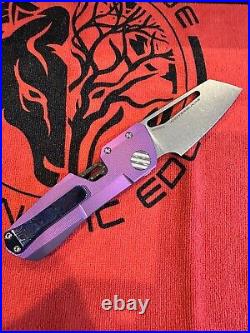 WINTERBLADE FACTOR B3 PURPLE STONEWASHED M390 BLADE With TIMASCUS CLIP BNIB EDC