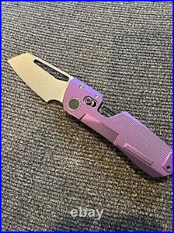 WINTERBLADE FACTOR B3 PURPLE STONEWASHED M390 BLADE With TIMASCUS CLIP BNIB EDC