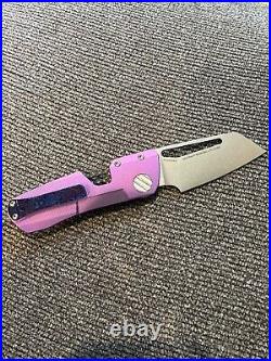 WINTERBLADE FACTOR B3 PURPLE STONEWASHED M390 BLADE With TIMASCUS CLIP BNIB EDC