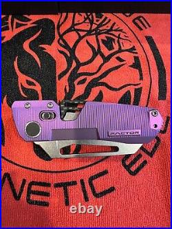 WINTERBLADE FACTOR B3 PURPLE STONEWASHED M390 BLADE With TIMASCUS CLIP BNIB EDC