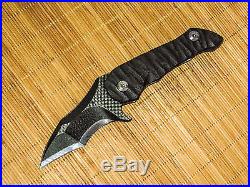Warren Thomas Custom ano ti CF MSR-1 DELUXE FLIPPER one off folding knife NEW