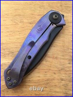 Warren Thomas Knife Frame Lock Custom Titanium Frame, G-10 Folding Knife