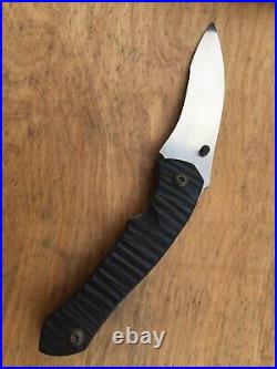 Warren Thomas Knife Frame Lock Custom Titanium Frame, G-10 Folding Knife