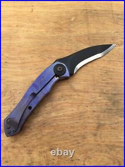 Warren Thomas Knife Frame Lock Custom Titanium Frame, G-10 Folding Knife