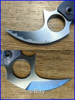 Warren Thomas Knife, Rhino Fighter, Ti Frame, Carbide Edged Blade, Very Rare