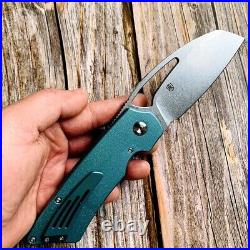 Wharncliffe Folding Knife Pocket Hunting Survival Army CPM-S35VN Steel Titanium