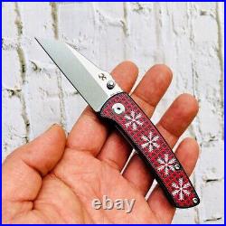 Wharncliffe Folding Knife Pocket Hunting Survival Army Tactical 154CM Steel G10