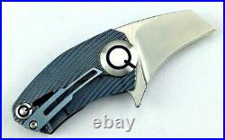 Wharncliffe Folding Knife Pocket Hunting Survival S35VN Steel Titanium Handle S