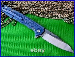 Wharncliffe Folding Knife Pocket Hunting Survival VG10 Steel Titanium Handle EDC