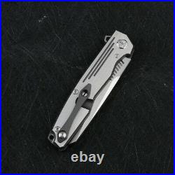 Wharncliffe Folding Knife Pocket Hunting Wild M390 Steel Titanium Handle Premium
