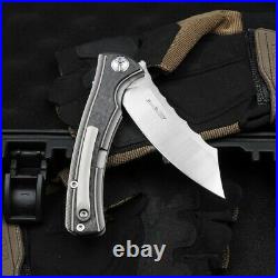 Wharncliffe Knife Folding Pocket Hunting Survival 14C28N Steel Titanium Handle S