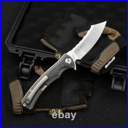 Wharncliffe Knife Folding Pocket Hunting Survival 14C28N Steel Titanium Handle S