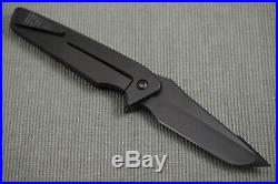 Will Moon Custom Mark 7 Black Cerakoted Frame-Lock Flipper Folding Knife