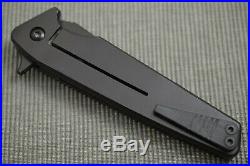 Will Moon Custom Mark 7 Black Cerakoted Frame-Lock Flipper Folding Knife