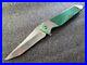 Will Moon Mk10 One-Off, Hand Satin, CPM-S90V, Double Tanto, Emerald Twill, Glow