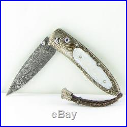 William Henry B05-MWH-S Monarch Knife Walrus Inlay Blue Sapphires #40/500 New