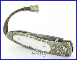 William Henry B05-MWH-S Monarch Knife Walrus Inlay Blue Sapphires #40/500 New