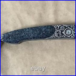 William Henry B10 Coral Ridge Pocket Knife Sterling Sapphire 2010 LTD 92/100 NIB