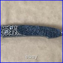 William Henry B10 Coral Ridge Pocket Knife Sterling Sapphire 2010 LTD 92/100 NIB