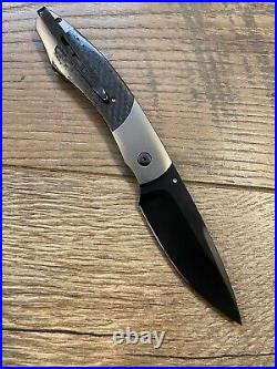 William Henry B12 Sable Titanium Carbon Fiber Smoky Quartz ZDP-189 Pocket Knife