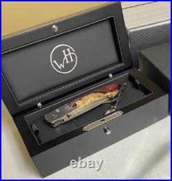 William Henry B12 Shock Knife -6/24/20 Spearpoint Copper Wave Damascus Blade NEW