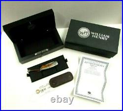 William Henry Copper Damascus B04 Pikatti Limited Ed 213/250 Knife Box & Papers