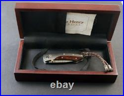 William Henry Copper Damascus Pikatti Folding Knife