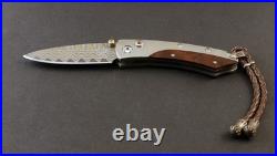 William Henry Copper Damascus Pikatti Folding Knife