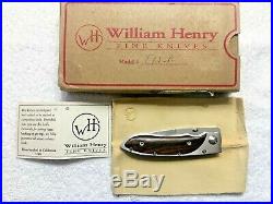 William Henry Evolution Folding Knife Rare Half Serrated