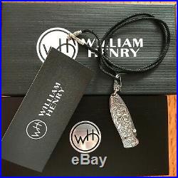 William Henry Knife B02 Vine Sterling Silver Boomerang Damascus Retail $1050