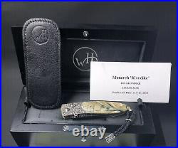 William Henry Knife B05 Monarch KLONDIKE Ring-Cut Fossil Mammoth & Topaz 50/50