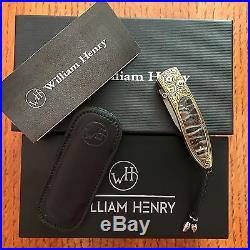 William Henry Knife B05 OPULENCE 24K GOLD BEAUTIFUL FOSSIL SCALE Retail $1700