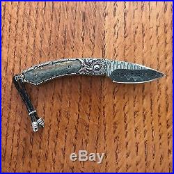 William Henry Knife B09 061514 CARVED STERLING BEAUTIFUL SCALE Retail $1550