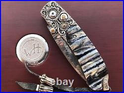 William Henry Knife B09 VALENCIA 20/50 Mammoth Fossil, Citrine, Red Sapphires