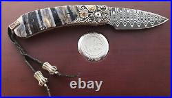 William Henry Knife B09 VALENCIA 20/50 Mammoth Fossil, Citrine, Red Sapphires