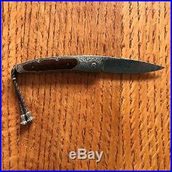 William Henry Knife B10 Cameroon 24k Gold Sterling Silver Snakewood Retail $1325