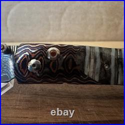 William Henry Knife B10 Lancer Mammoth Tooth Wave Mokume Wave Damascus 34/50