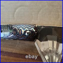 William Henry Knife B10 Lancer Mammoth Tooth Wave Mokume Wave Damascus 34/50